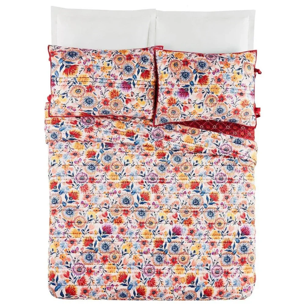 The Pioneer Woman Fluttering Fancies 2-Piece Poly-Velvet Quilt Sham Set, King - Picture 5 of 5
